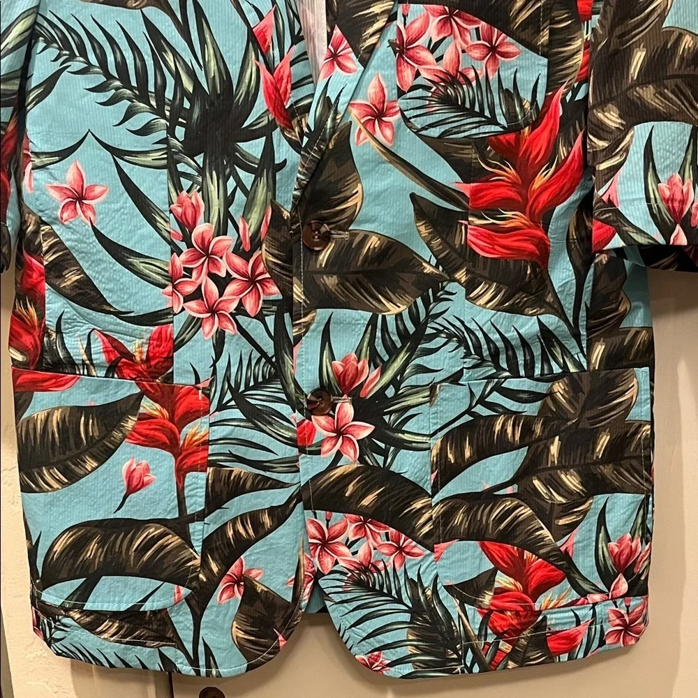 Cloud Style NWOT Tropical Floral Men's Bermuda Shorts Suit Set Medium